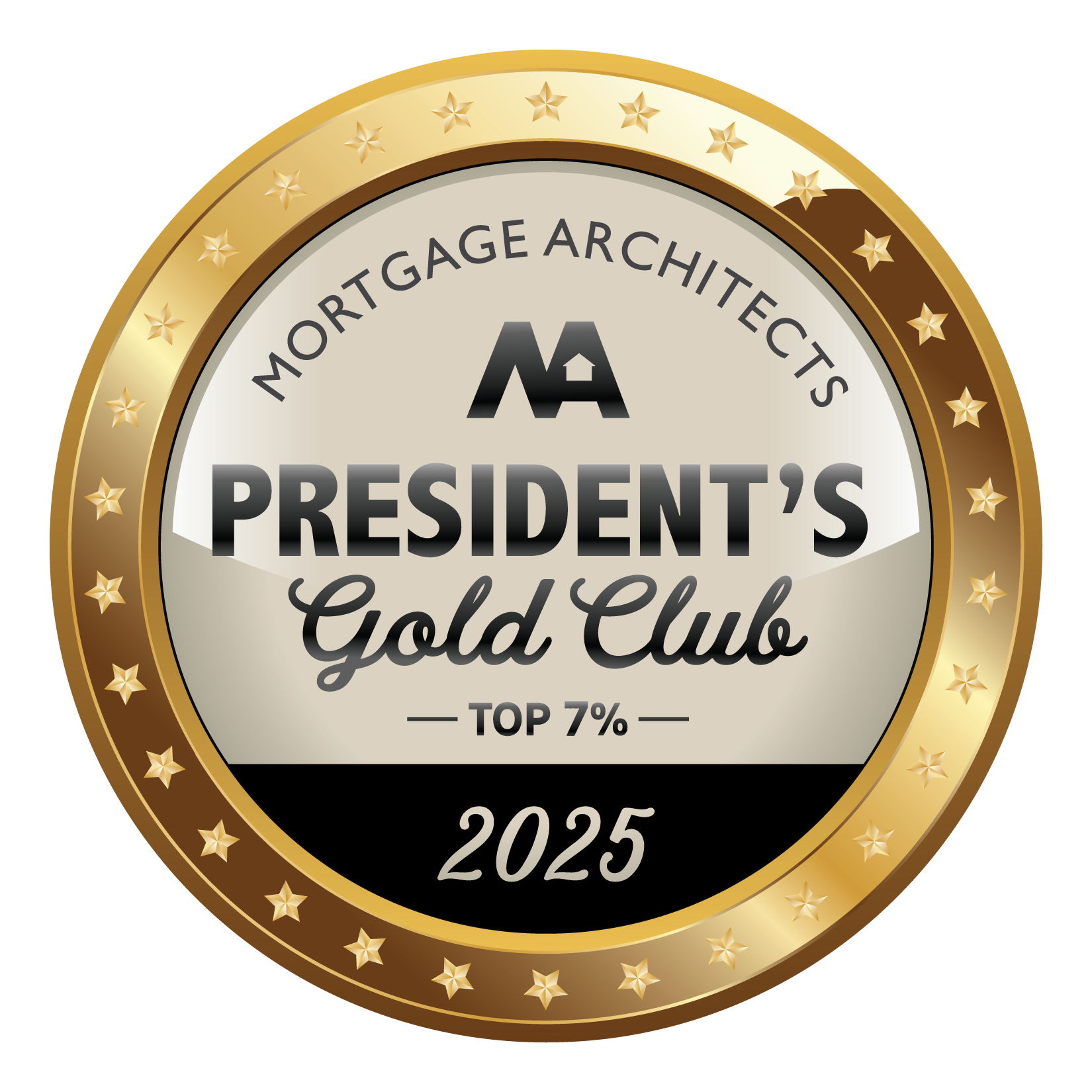 Mortgage Architects President's Gold Club 2025 Top 7%